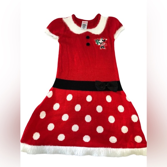 Other - Minnie Mouse Santa Knit Dress, girls, size 7/8